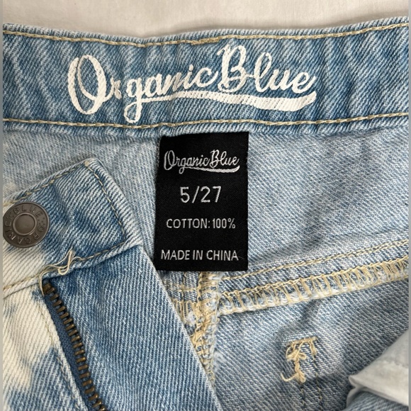 Organic Blue Jean Shorts Women’s Size 5 Cut Off Distressed Pockets Denim Cotton - Picture 3 of 10